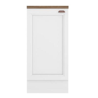 Balcão com Tampo Unna 12532P 1 Porta MDP e MDF 41CM Branco Poliman Móveis