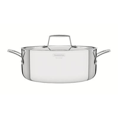 Caçarola Rasa Grano em Aço Inox 24CM 4,7L Indução Tramontina