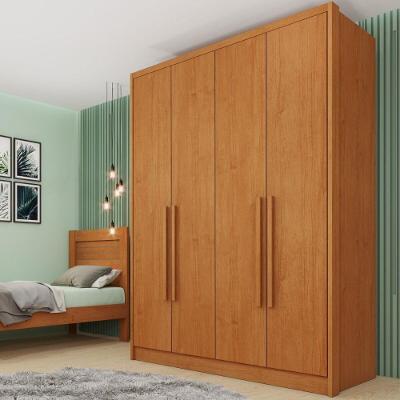 Guarda Roupa Casal CR35487 4 Portas Dobráveis 2 Gavetas MDP Cinamomo