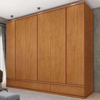 Guarda Roupa Casal CR35488 6 Portas Dobráveis MDF Cinamomo Multimóveis
