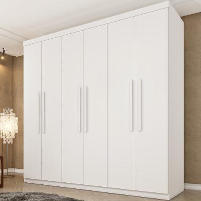 Guarda Roupa Casal CR35493 6 Portas Dobráveis 4 Gavetas MDP Neve