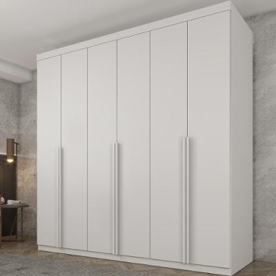 Guarda Roupa Casal CR35492 6 Portas Dobráveis 4 Gavetas MDF Neve Multimóveis