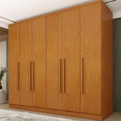 Guarda Roupa Casal CR35501 6 Portas 4 Gavetas MDP Cinamomo Multimóveis