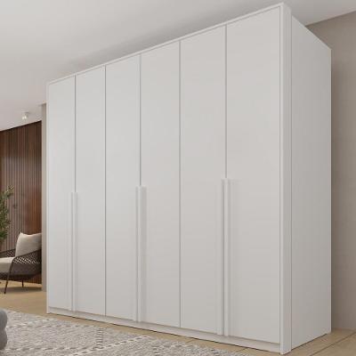 Guarda Roupa Casal CR35494 6 Portas Dobráveis 6 Gavetas MDP Neve Multimóveis