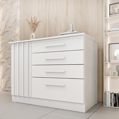 Cômoda CR35477 4 Gavetas MDP Puxador Branco Multimóveis