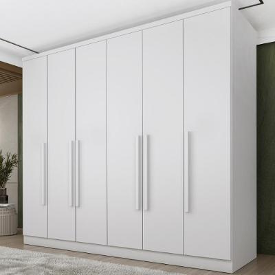 Guarda Roupa Casal CR35501 6 Portas Dobráveis 4 Gavetas MDP Neve Multimóveis