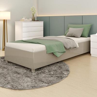 Cama de Solteiro CR35459 para Colchão 88x188cm MDF-MDP Off White Multimóveis