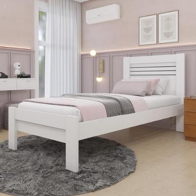 Cama Solteiro CR35461 Neve MDF-MDP Branco Multimóveis