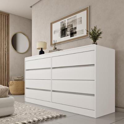 Cômoda CR35476 8 Gavetas MDF Branco Multimóveis