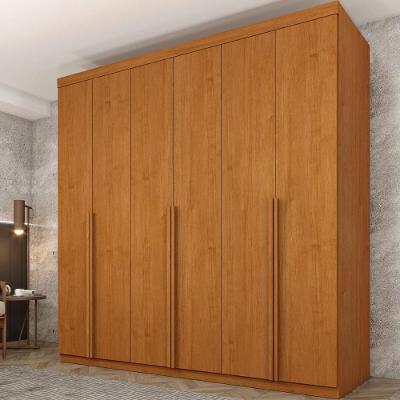 Guarda Roupa Casal CR35492 6 Portas Dobráveis 4 Gavetas MDF Cinamomo