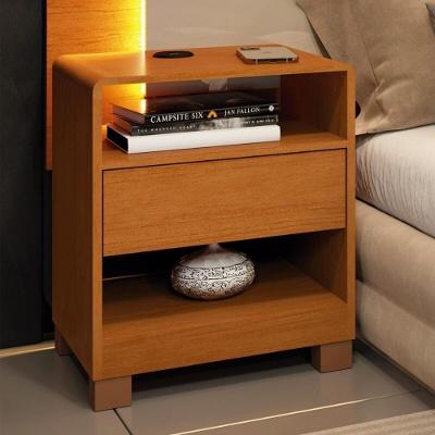 Mesa de Cabeceira CR35471 1 Gaveta MDF Moderno Cinamomo Multimóveis