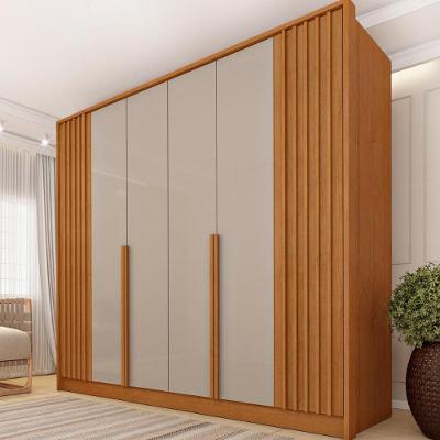 Guarda Roupa Casal CR35490 6 Portas 4 Gavetas MDP Cinamomo-Off White Multimóveis