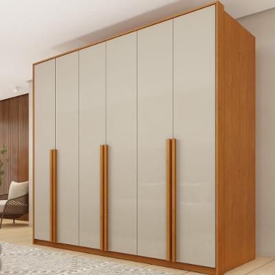 Guarda Roupa Casal CR35494 6 Portas 6 Gavetas MDP Cinamomo-Off White Multimóveis