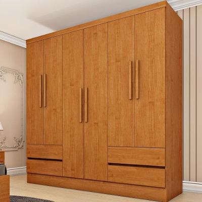 Guarda Roupa Casal CR35497 6 Portas Dobráveis 4 Gavetas Cinamomo