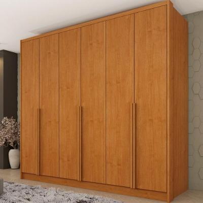 Guarda Roupa Casal CR35489 6 Portas Dobráveis 6 Gavetas MDF Cinamomo