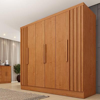 Guarda Roupa Casal CR35491 6 Portas Dobráveis 4 Gavetas MDP Cinamomo