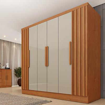 Guarda Roupa Casal CR35491 6 Portas 4 Gavetas MDP Cinamomo-Off White Multimóveis