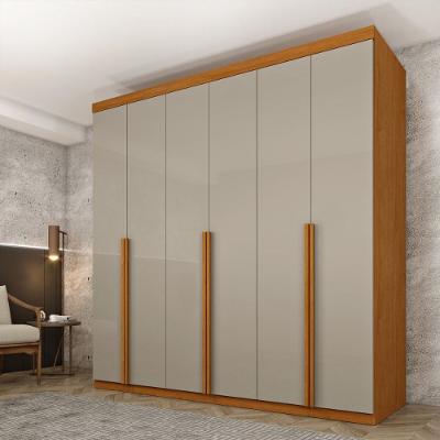 Guarda Roupa Casal CR35492 6 Portas 4 Gavetas MDF Cinamomo-Off White Multimóveis