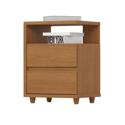 Mesa de Cabeceira Campeche D07 2 Gavetas MDP Cinamomo Móveis Henn