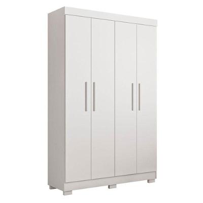 Guarda Roupa Infantil Flórida 4 Portas 3 Gavetas MDF Branco Acetinado Tigus