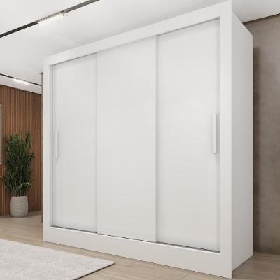 Guarda Roupa Casal CR35502 3 Portas Correr 4 Gavetas Neve Multimóveis
