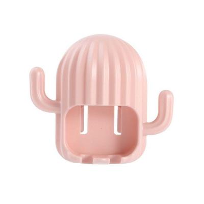 Porta Escova de Dente de Parede Cacto ABS Decorativo para Banheiro Rosa Shopmix