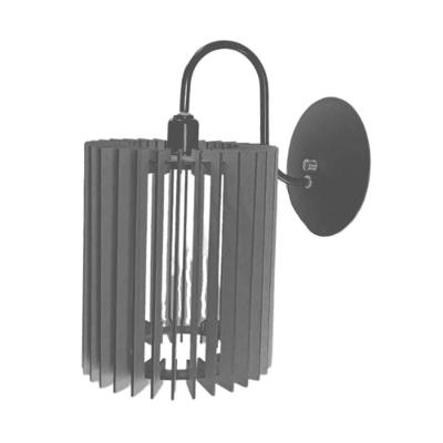 Arandela de Parede Turmalina MDF Bocal E-27 Corte à Laser Preta Lenobre
