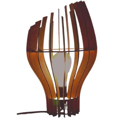 Abajur Garra de Mesa MDF Corte à Laser Bocal E-27 Marrom Lenobre