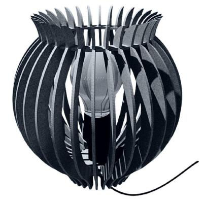 Abajur de Mesa Triunfo MDF Corte a Laser Bocal E-27 Preto Lenobre