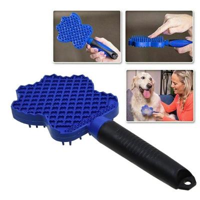 Escova para Pets 3 em 1 de Silicone Massageadora para Cães e Gatos