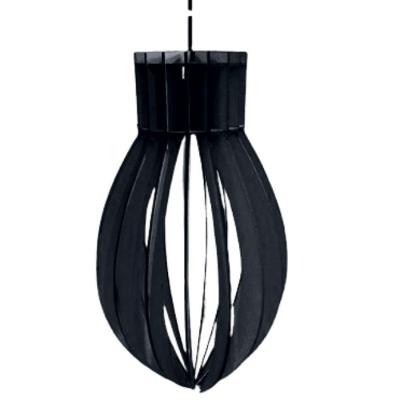 Luminária Pendente Rubi MDF Bivolt 100W Cabo Ajustável E27 Preta Lenobre