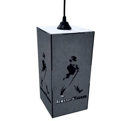Luminária Pendente Daniel's MDF Soquete E27 100W Bivolt Preta Lenobre