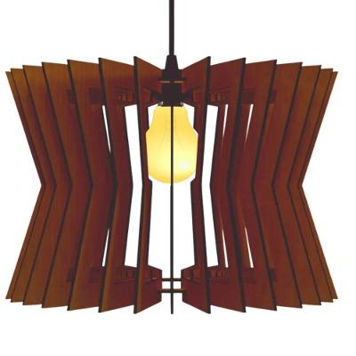 Luminária Pendente Pamplona MDF Bivolt E27 100W Teto Marrom Lenobre