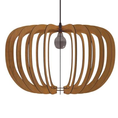 Luminária Pendente Meduza MDF Cabo Flexível E27 Bivolt Marrom Lenobre