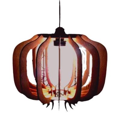 Luminária Pendente Safira MDF Bivolt Soquete E27 Marrom Lenobre