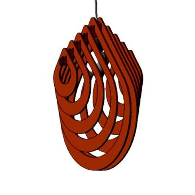 Luminária Pendente Pingo MDF Bivolt E27 Cabo Ajustável Marrom Lenobre
