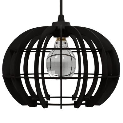 Luminária Pendente Magnética MDF Bivolt 100W E27 Preta Lenobre