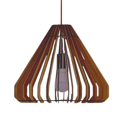 Luminária Pendente Egípcia MDF Bivolt Cabo Ajustável E27 Marrom Lenobre