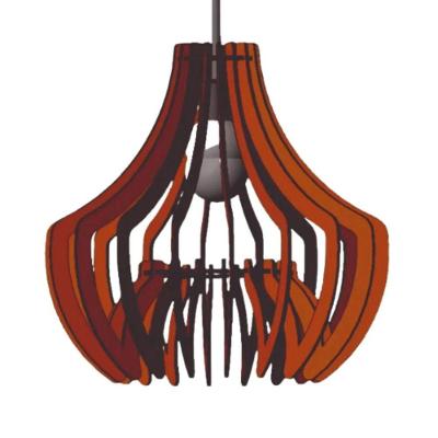 Luminária Pendente de Teto Oásis MDF 100W Bivolt Cabo Ajustável Marrom Lenobre