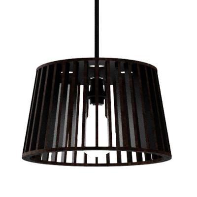 Luminária Pendente Denver MDF Soquete E27 Bivolt Preta Lenobre