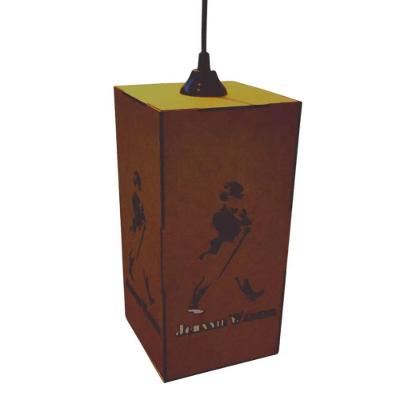 Luminária Pendente Daniel's MDF 100W Bivolt Cabo Ajustável Marrom Lenobre