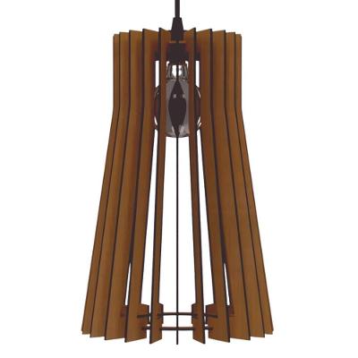 Luminária Pendente Detroit MDF Bivolt Soquete E27 Marrom Lenobre