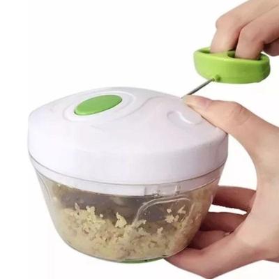 Mini Processador de Alimentos Manual Plástico e Inox para Triturar Verde Shopmix