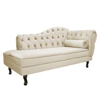 Kit Diva Recamier Diana 185Cm Lado Esquerdo E 02 Poltronas Julia Linho - Amarena Móveis Bege - 3