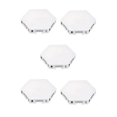 Luminária de Parede Quântica 5 LED Hexagonal Touch Modular Branco Shopmix