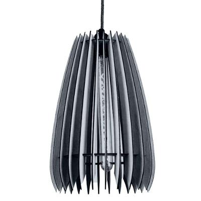 Luminária Pendente Cometa MDF Bivolt E27 100W Preta Lenobre