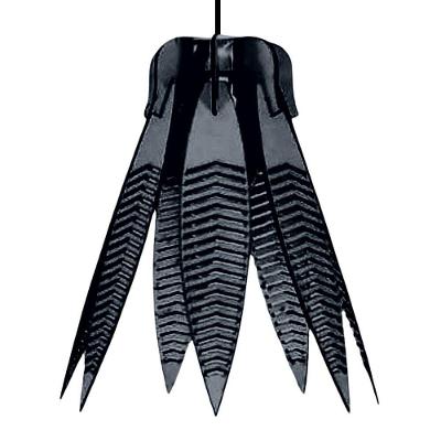 Luminária Pendente Ciclame MDF Soquete E27 100W Bivolt Preta Lenobre