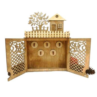 Porta Chaves de Parede MDF Cru Corte a Laser 26cm X 37cm Lenobre