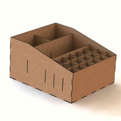 Organizador com Divisórias MDF Cru 3MM Corte a Laser 16CM X 25CM Lenobre