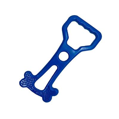 Mordedor Puxador Shopmix Cachorro Borracha Azul Tamanho g